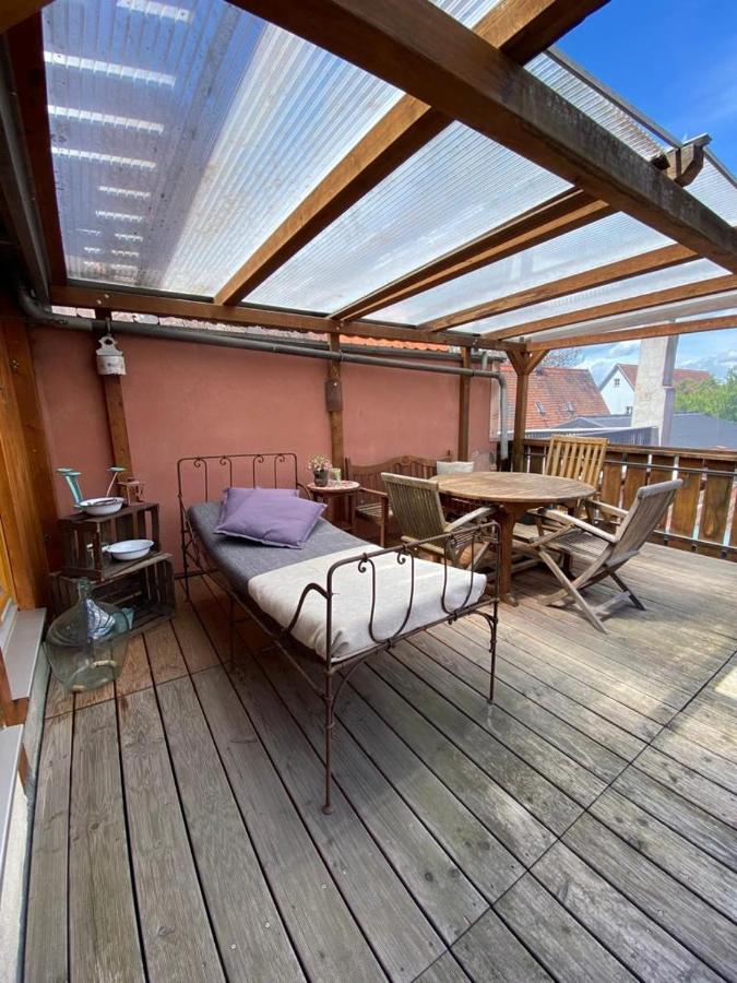 Cafe Einzigartig Apartment Rothenburg ob der Tauber Bagian luar foto